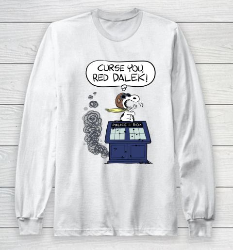 Doctor Who Shirt Snoopy Curse You Red Dalek Long Sleeve T-Shirt