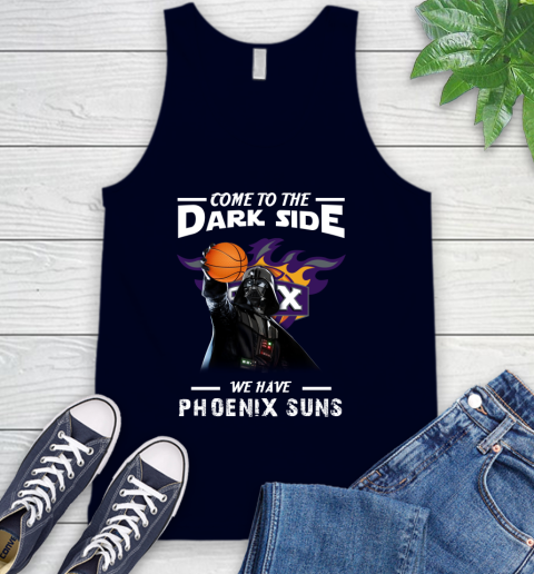 NBA Come To The Dark Side We Have Phoenix Suns Star Wars Darth Vader Basketball Tank Top 2
