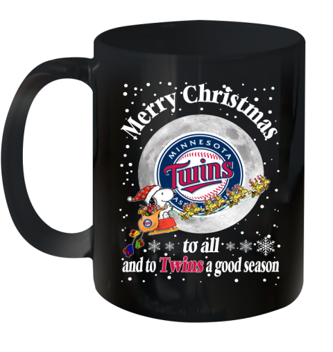 Minnesota Twins Merry Christmas To All And To Twins A Good Season MLB Baseball Sports Ceramic Mug 11oz