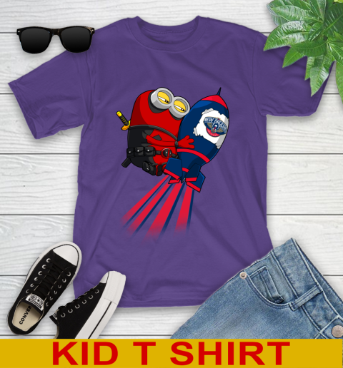 NBA Basketball New Orleans Pelicans Deadpool Minion Marvel Shirt Youth T-Shirt 3