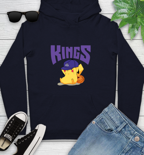 NBA Pikachu Basketball Sports Sacramento Kings Youth Hoodie 4