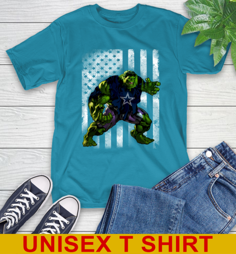 Dallas Cowboys Hulk Marvel Avengers NFL Football American Flag T-Shirt 9