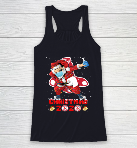 Boston Red Sox Funny Santa Claus Dabbing Christmas 2020 MLB Racerback Tank 7