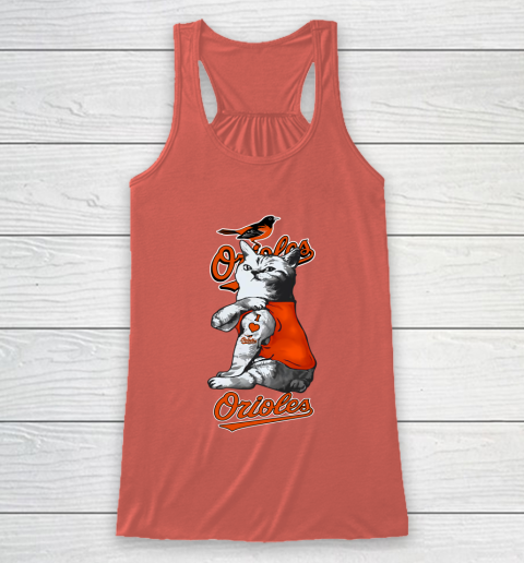MLB Baseball My Cat Loves Baltimore Orioles Racerback Tank 3