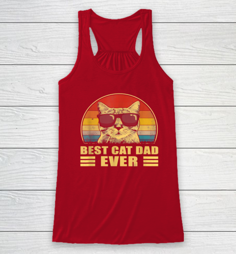 Best Cat Dad Ever Bump Fit Father's Day Gift Daddy Racerback Tank 3
