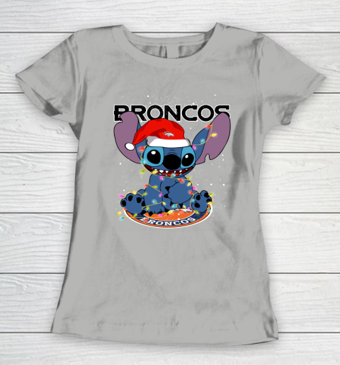 Denver Broncos NFL Football noel stitch Christmas Women's T-Shirt 8