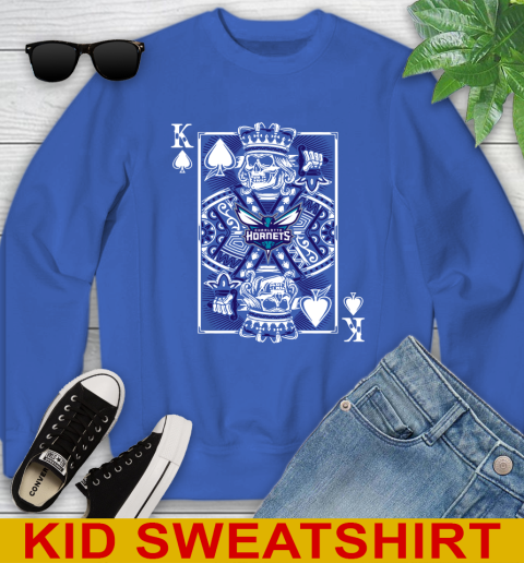 Charlotte Hornets NBA Basketball The King Of Spades Death Cards Shirt Youth Sweatshirt 6