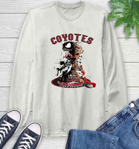 NHL Arizona Coyotes Hockey Venom Groot Guardians Of The Galaxy Long Sleeve T-Shirt 12