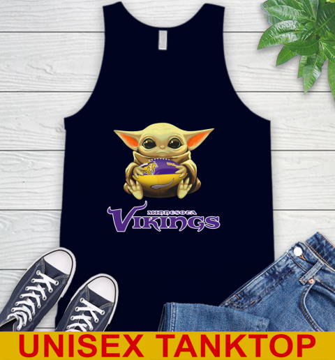 NFL Football Minnesota Vikings Baby Yoda Star Wars Shirt Tank Top 3