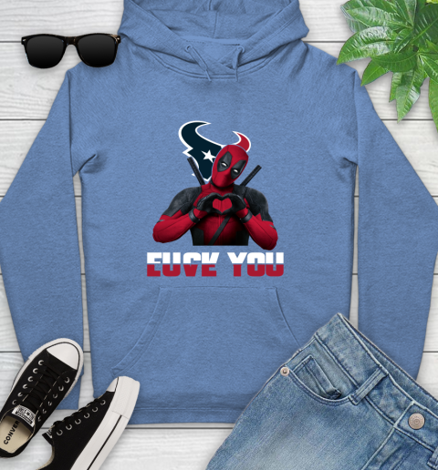 NHL Houston Texans Deadpool Love You Fuck You Football Sports Youth Hoodie 13