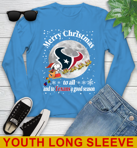 Houston Texans Merry Christmas To All And To Texans A Good Season NFL Football Sports Youth Long Sleeve 8