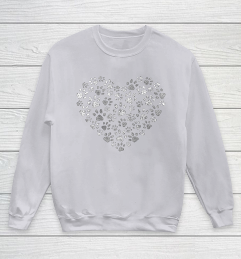 Dog Mom T Shirt Cool Paw Print Heart Women Men Dog Lovers Youth Sweatshirt 3