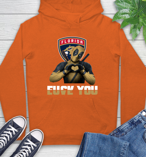 NHL Florida Panthers Deadpool Love You Fuck You Hockey Sports Hoodie 4