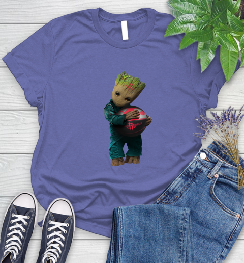 NBA Groot Guardians Of The Galaxy Basketball Sports Houston Rockets Women's T-Shirt 11