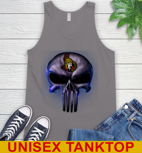Ottawa Senators NHL Hockey Punisher Skull Sports Tank Top 6