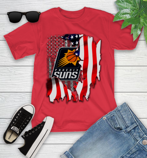 Phoenix Suns NBA Basketball American Flag Youth T-Shirt 13