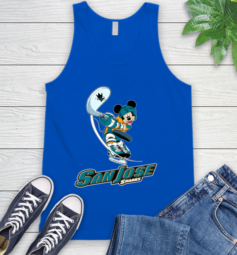NHL Hockey San Jose Sharks Cheerful Mickey Mouse Shirt Tank Top 5