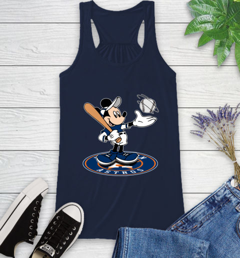 MLB Baseball Houston Astros Cheerful Mickey Disney Shirt Racerback Tank 11