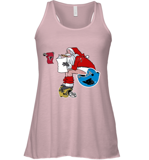 syjl santa claus tampa bay buccaneers shit on other teams christmas flowy tank 32 front soft pink