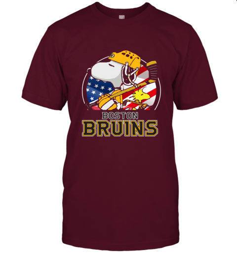 skpm-boston-bruins-ice-hockey-snoopy-and-woodstock-nhl-jersey-t-shirt-60-front-maroon-480px