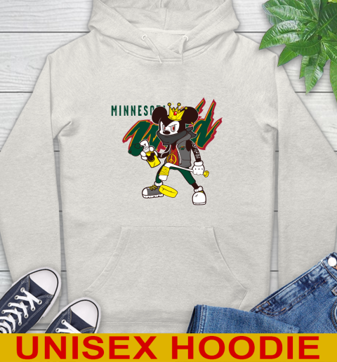 Minnesota Wild NHL Hockey Mickey Peace Sign Sports Hoodie 12