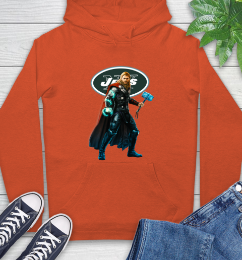 NFL Thor Avengers Endgame Football New York Jets Hoodie 6 NFL Thor Avengers Endgame Football New York Jets Hoodie - Image 6