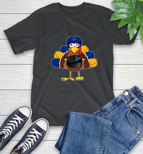St.Louis Blues Turkey Thanksgiving Day T-Shirt 2