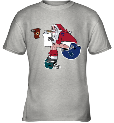Santa Claus New York Giants Shit On Other Teams Christmas Youth T-Shirt