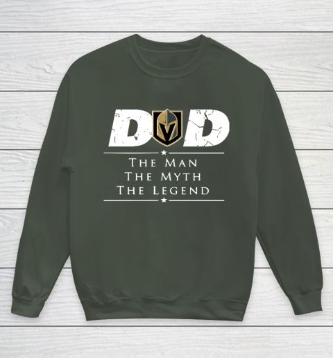 Vegas Golden Knights NHL Ice Hockey Dad The Man The Myth The Legend Youth Sweatshirt 8