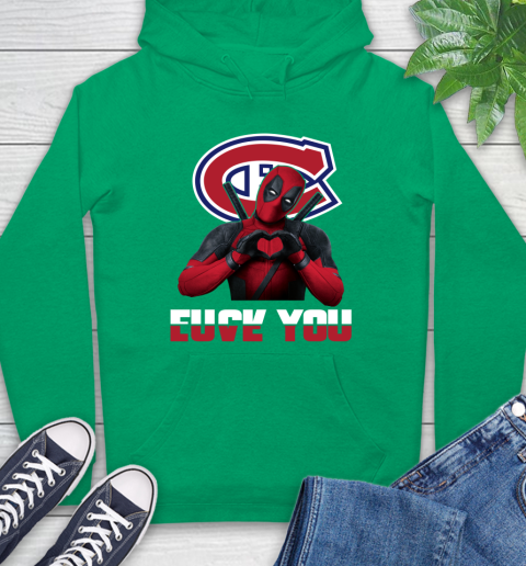 NHL Montreal Canadiens Deadpool Love You Fuck You Hockey Sports Hoodie 8
