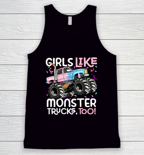 Cute Monster Truck Girls Like Monster Trucks Too Tank Top