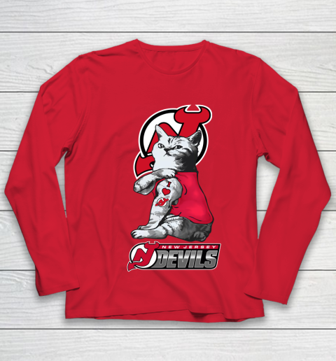 NHL My Cat Loves New Jersey Devils Hockey Youth Long Sleeve 8
