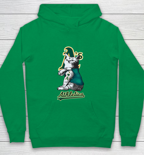 MLB Baseball My Cat Loves Oakland Athletics Youth Hoodie 4