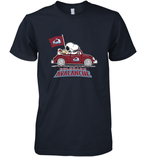 Snoopy And Woodstock Ride The Colorado Avalanche Car NHL Premium Men's T-Shirt