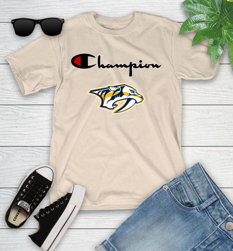 NHL Hockey Nashville Predators Champion Shirt Youth T-Shirt 9