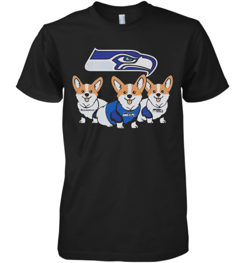 Seattle Seahawks Corgi Premium Men's T-Shirt