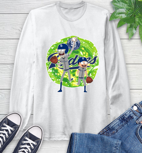 MLB San Diego Padres Rick And Morty Baseball Sports Long Sleeve T-Shirt
