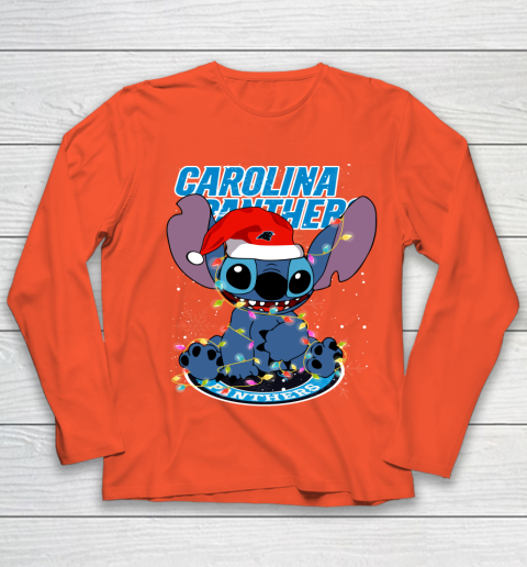 Carolina Panthers NFL Football noel stitch Christmas Youth Long Sleeve 2