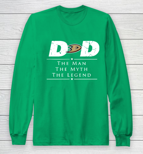 Anaheim Ducks NHL Ice Hockey Dad The Man The Myth The Legend Long Sleeve T-Shirt 4