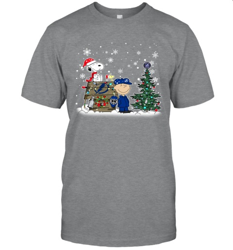 NHL Tampa Bay Lightning Snoopy Charlie Brown Woodstock Christmas Stanley Cup Hockey T Shirt r0xVyV3ZxLP classic t shirt 2 95 151514 front sport grey