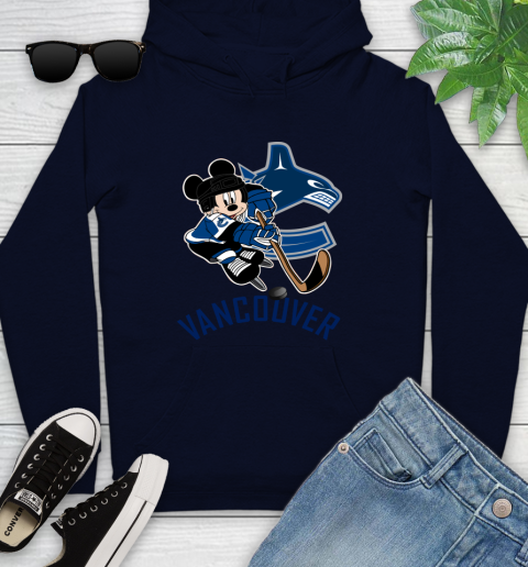 NHL Vancouver Canucks Mickey Mouse Disney Hockey T Shirt Youth Hoodie 4