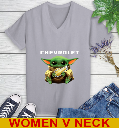Star Wars Baby Yoda Hugs Chevrolet Car Shirt 76