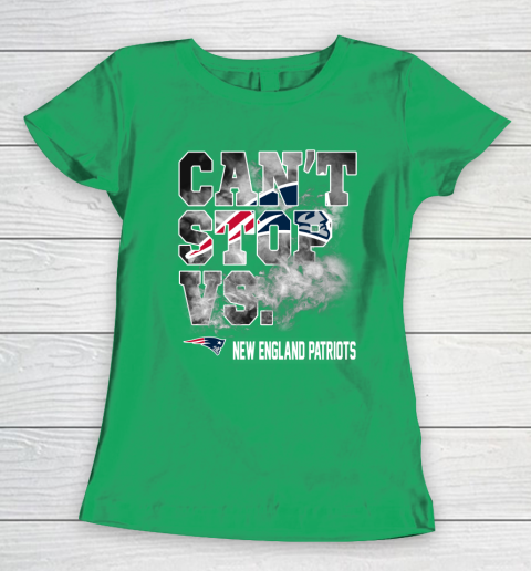 NFL New England Patriots Can't Stop Vs Women's T-Shirt 5