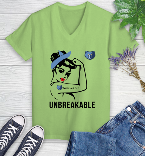NBA Memphis Grizzlies Girl Unbreakable Basketball Sports Women's V-Neck T-Shirt 6