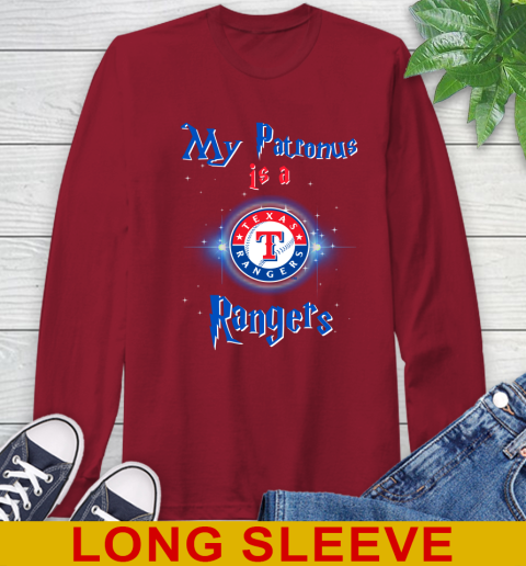 MLB Baseball Harry Potter My Patronus Is A Texas Rangers Long Sleeve T-Shirt 9
