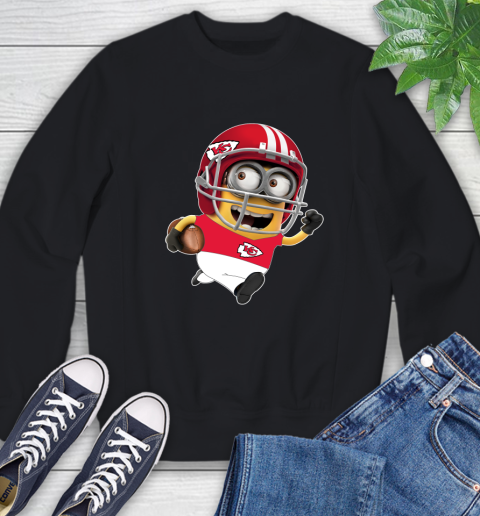NFL Kansas City Chiefs Minions Disney Football Sports Sweatshirt 2
