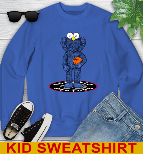 NBA Basketball Toronto Raptors Kaws Bff Blue Figure Shirt Youth Sweatshirt 7