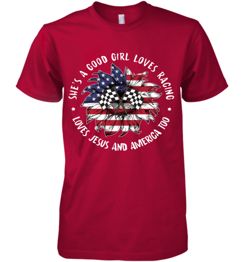 Good Girl Loves Racing Premium Men's T-Shirt
