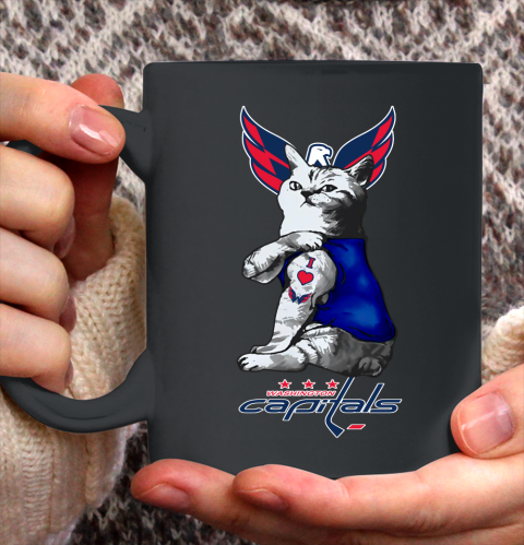 NHL My Cat Loves Washington Capitals Hockey Ceramic Mug 11oz