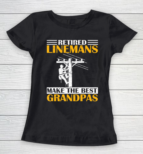 GrandFather gift shirt Vintage Retired Lineman Make The Best Grandpa Retirement Tee T Shirt Women's T-Shirt